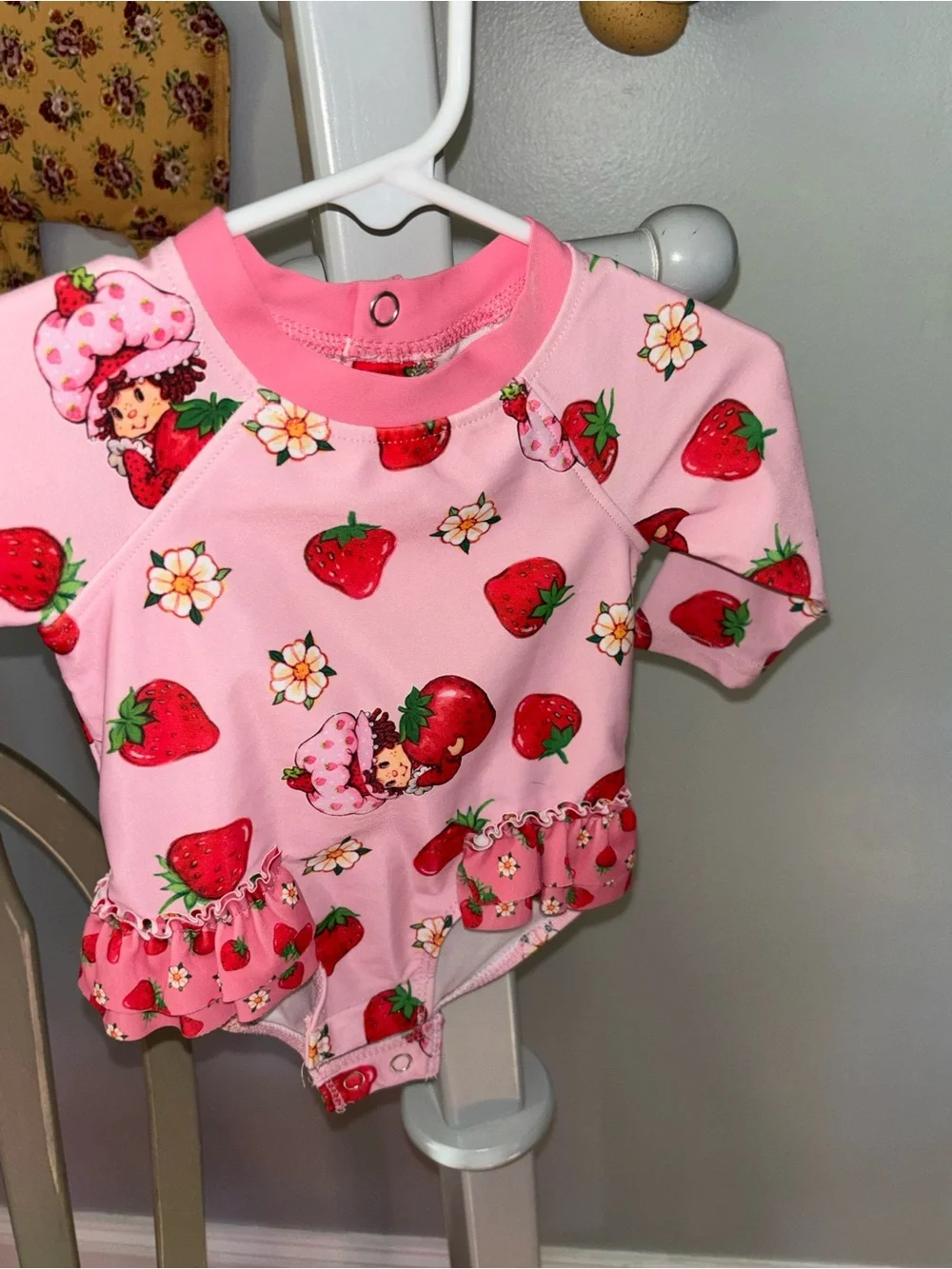 Strawberry Shortcake 3mos Pink Baby One-Piece Swim Suit